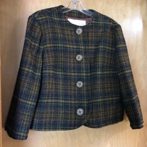 Vintage Pendleton Cropped Plaid Wool Bolero Jacket